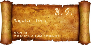 Magula Ilona névjegykártya